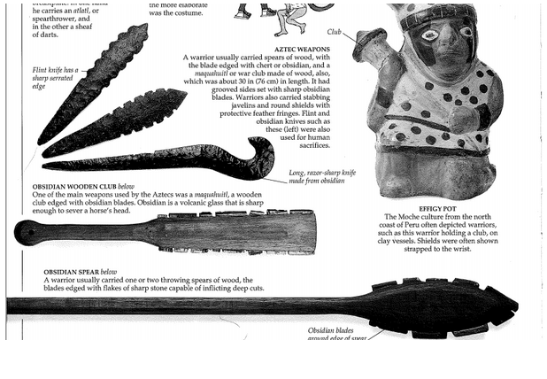 obsidian weapons aztec